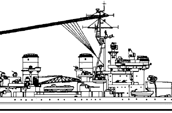 Combat ship HMS King George V 1946 [Battleship] - drawings, dimensions, pictures